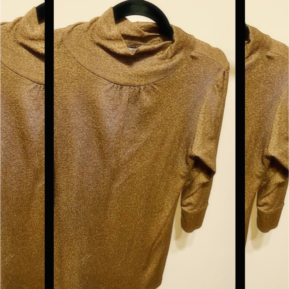 Michael Stars Metallic Gold Top